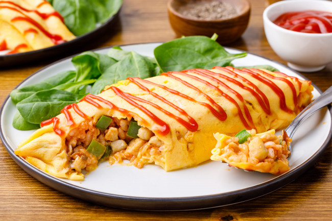 Make Scrumptious Omurice, a Japanese Omelet with Fried Rice