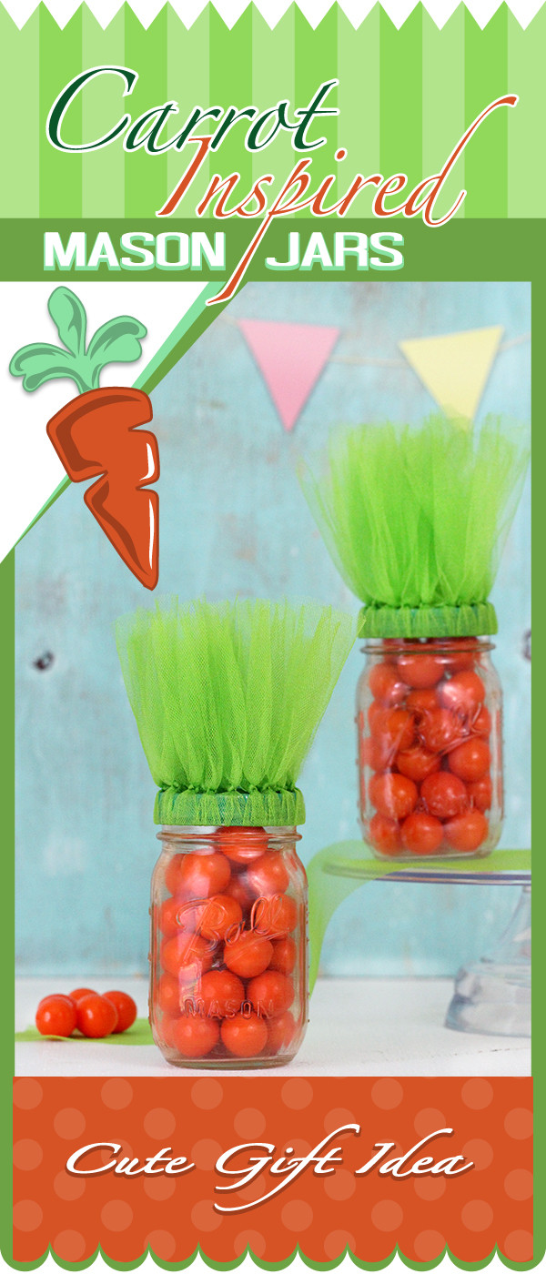 Easter Fun: Make Carrot Inspired Mason Jars
