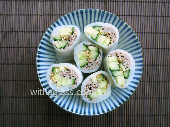 Spring Rolls with Soba Noodles and Cucumber Recipe