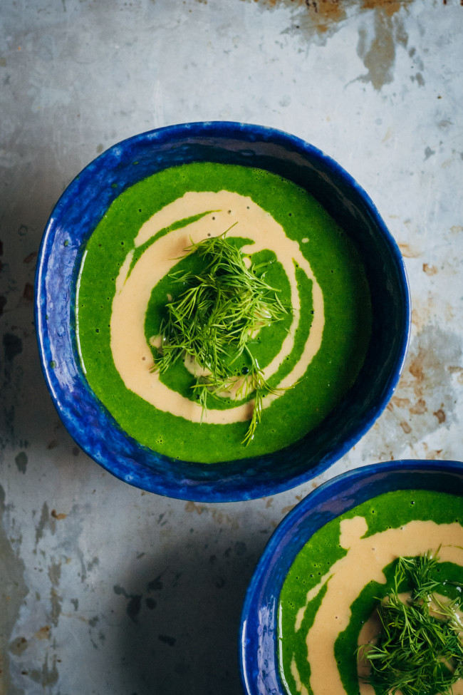 Creamy Green Spinach Soup | Well and Full