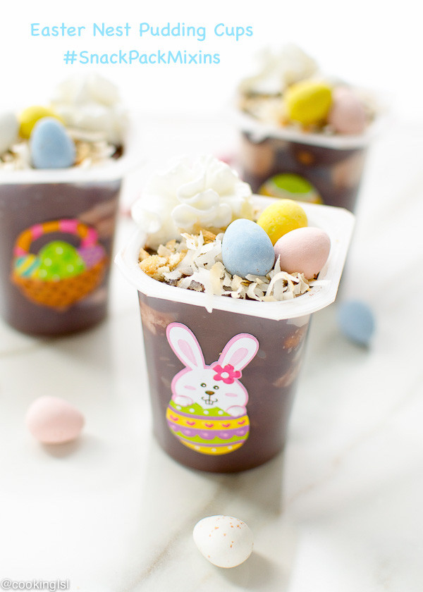 Easter Nest Pudding Cups