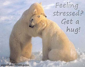 Make stress your friend. Get a hug :) - Rules of Dieting
