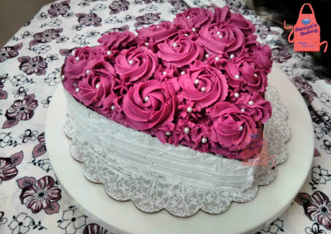 A Red Velvet Anniversary Cake