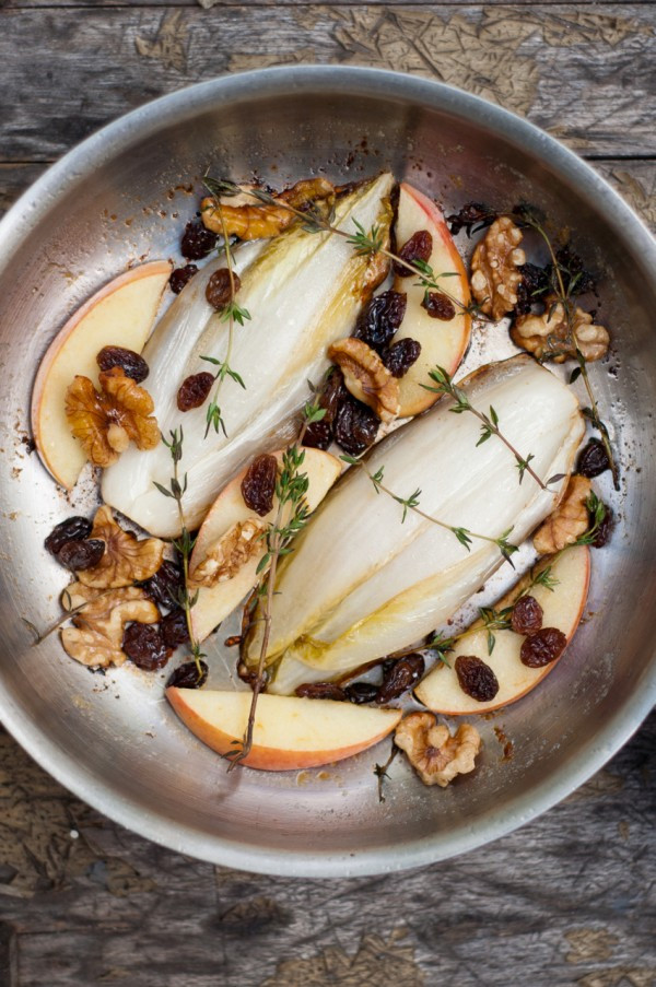 French Fridays with Dorie: Caramelized endives and apples with raisins and walnuts | eat. live. travel. write.